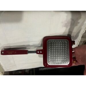 Red Copper 5 Minute Chef Double Sided Non-Stick Grill Pan Panini Sandwich Maker